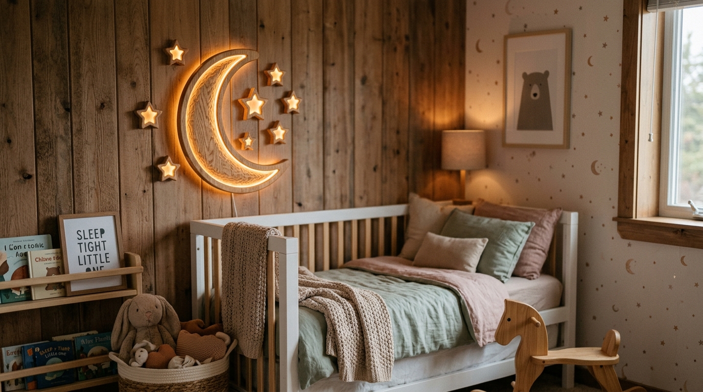 Tinab Wood Handcrafted Nursery Night Lights